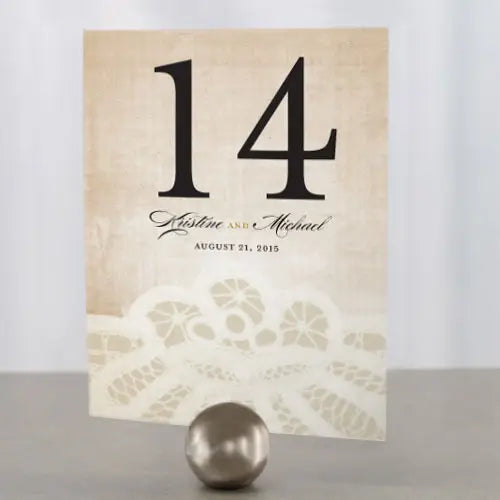 Vintage Lace Table Numbers