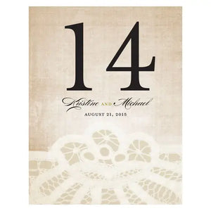 Vintage Lace Table Numbers