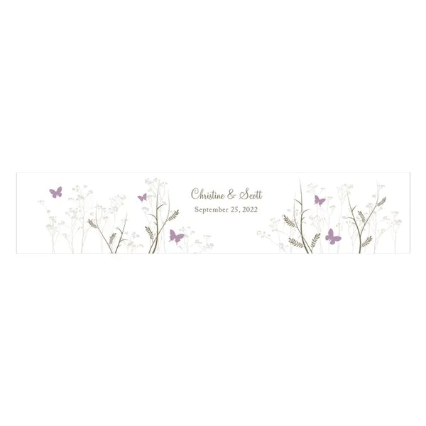 Personalized Water Bottle Labels - Romantic Butterfly