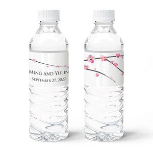 Personalized Water Bottle Labels - Cherry Blossom