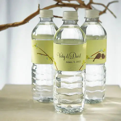 Personalized Water Bottle Labels - Love Bird