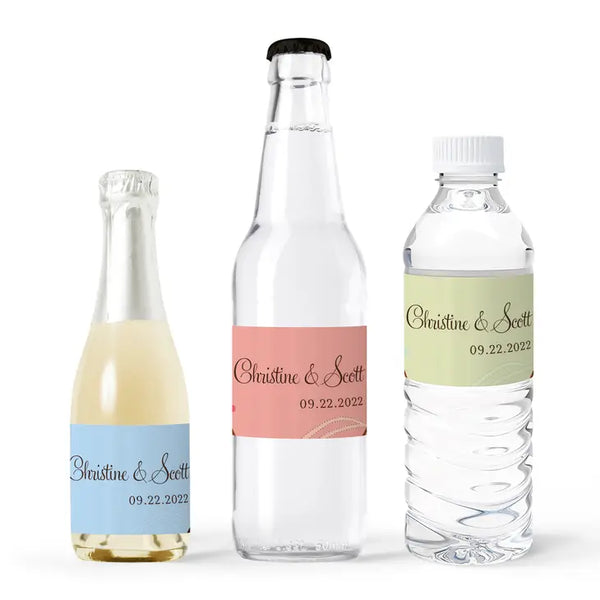 Personalized Water Bottle Labels - Love Bird