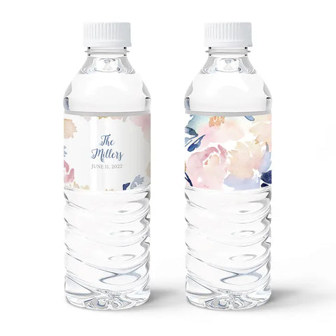 Personalized Water Bottle Labels - Floral Garden Party