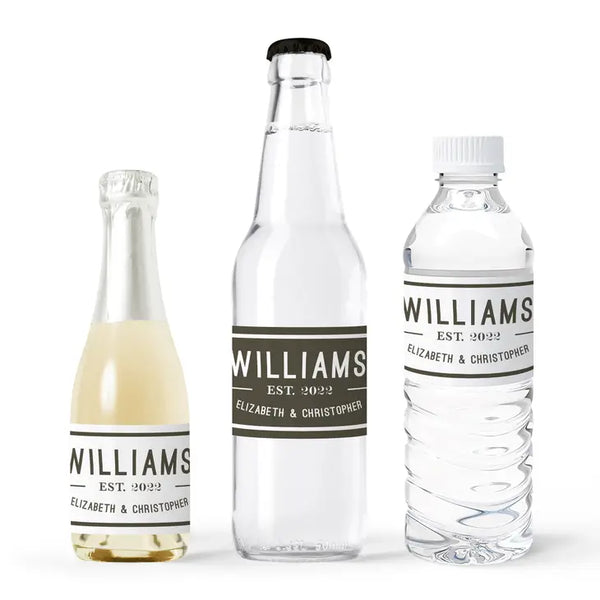 Personalized Water Bottle Labels - Bistro Bliss