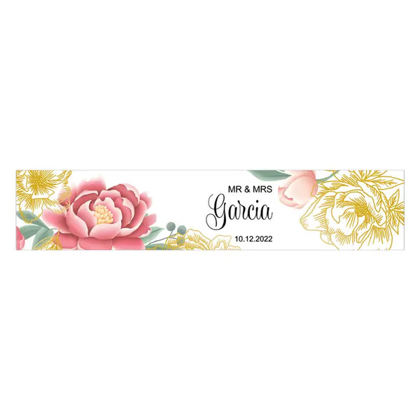 Personalized Water Bottle Labels - Modern Floral