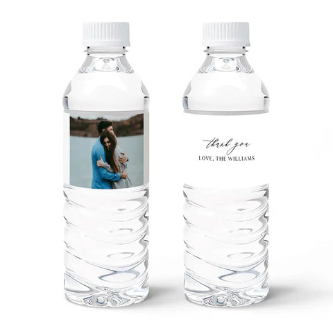 Personalized Photo Printed Water Bottle Labels - Scripted Beginnings