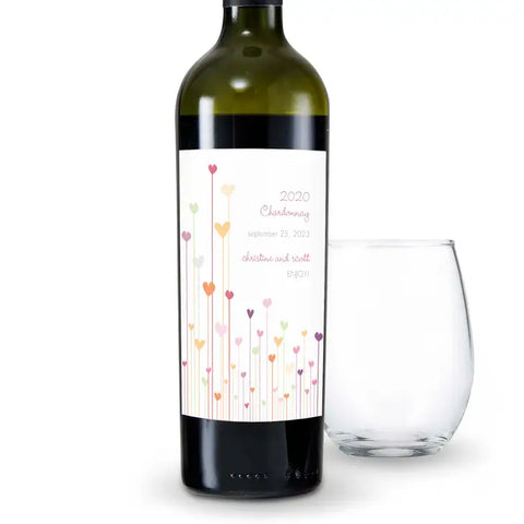 Hearts Wine Label