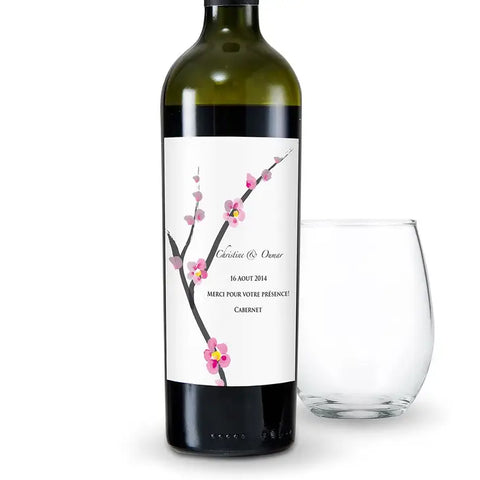 Cherry Blossom Wine Label