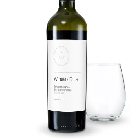 Monogram Simplicity Wine Label - Modern