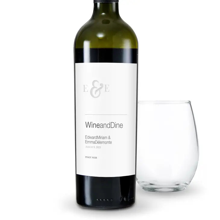 Monogram Simplicity Wine Label - Simple Ampersand