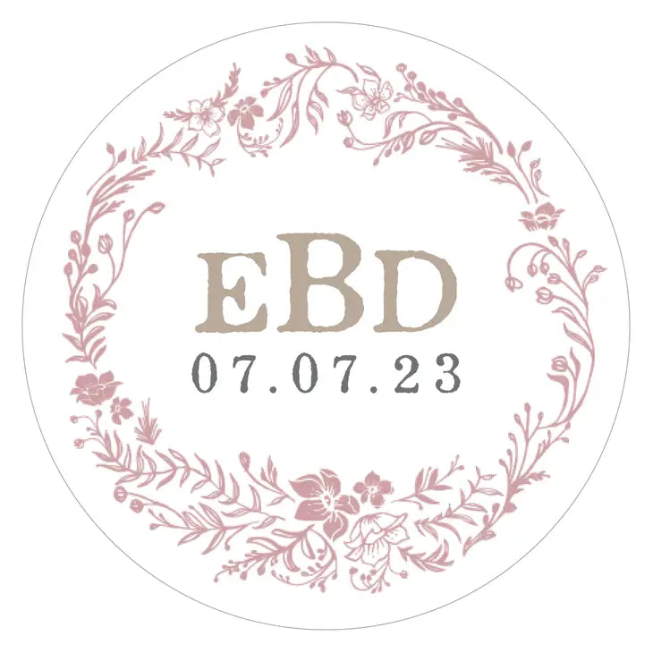 Modern Fairy Tale Small Sticker - Floral Wreath