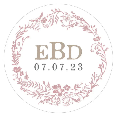 Modern Fairy Tale Small Sticker - Floral Wreath