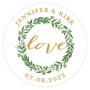 Love Wreath Small Sticker