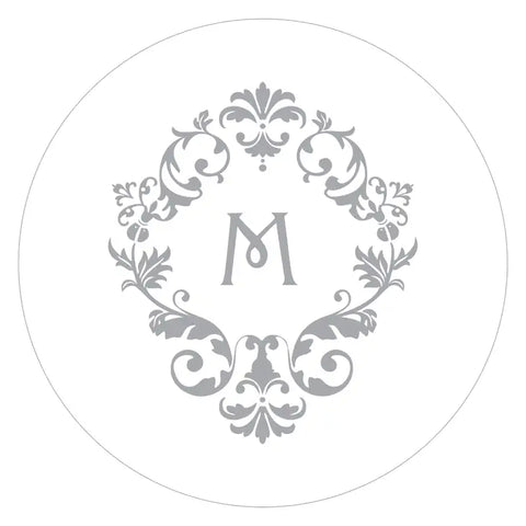 Monogram Simplicity Small Sticker - Classic Filigree