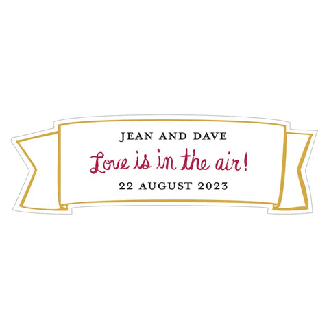 Love Is In The Air Small Banner Sticker