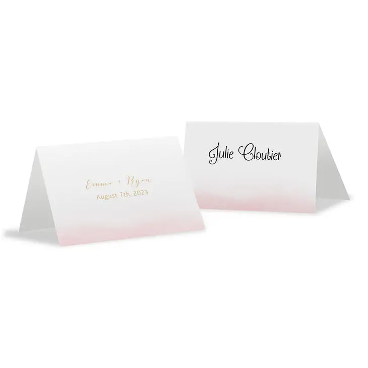 Aqueous Place Card With Fold