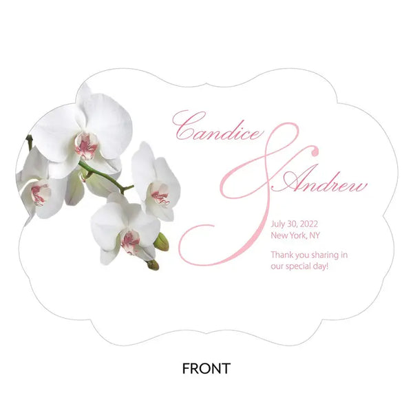 Personalized Paper Hand Fan Wedding Favor - Classic Orchid