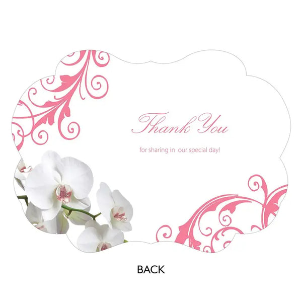 Personalized Paper Hand Fan Wedding Favor - Classic Orchid