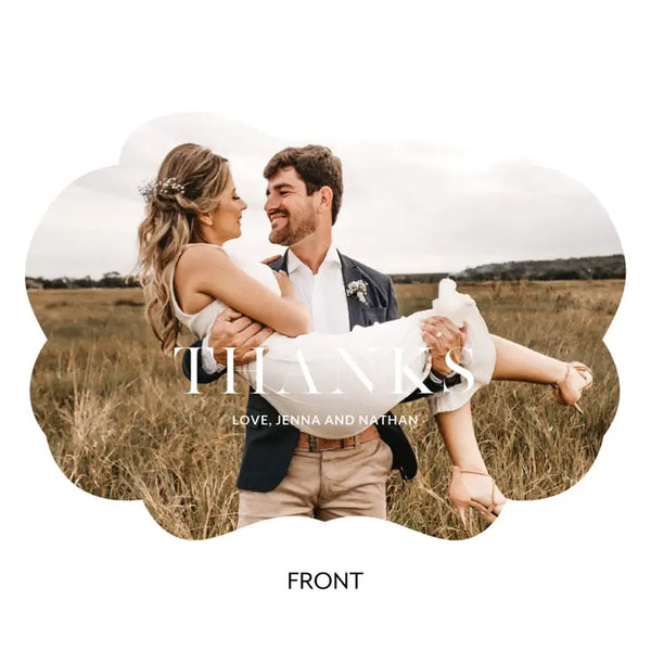 Personalized Photo Printed Paper Medallion Hand Fan Wedding Favor - Modern Love