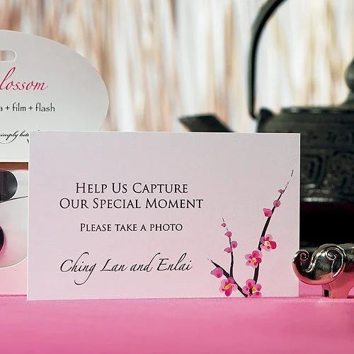 Cherry Blossom Camera Table Sign