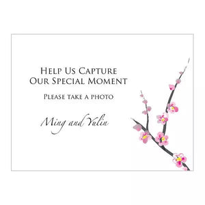 Cherry Blossom Camera Table Sign