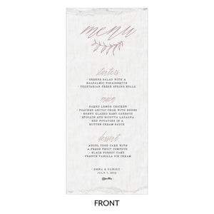 Modern Fairy Tale Menu Card