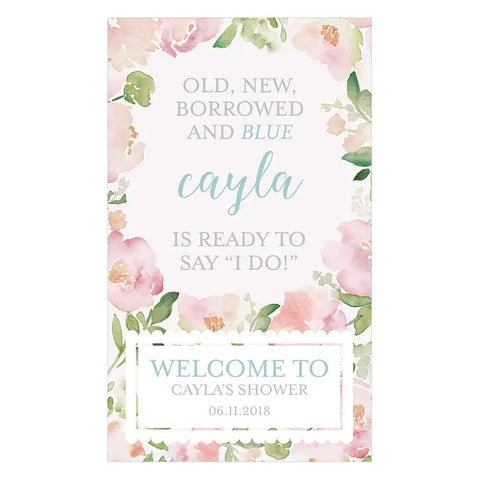 Garden Party Personalized Welcome Sign