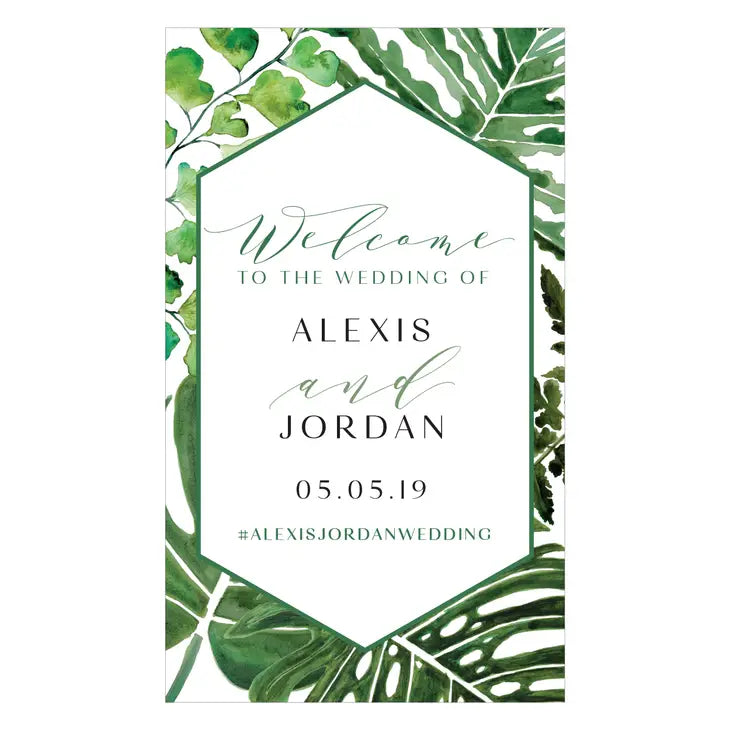 Greenery Personalized Welcome Sign