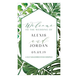 Greenery Personalized Welcome Sign