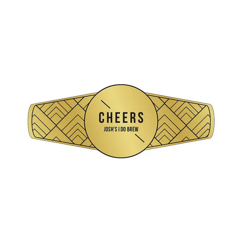 Personalized Cigar Band / Beer Bottle Neck Label - Metallic Foil