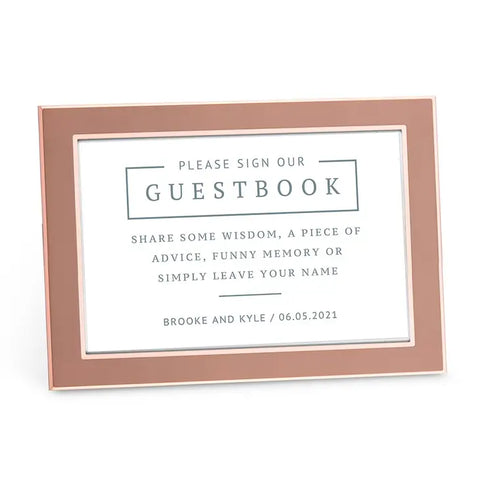 Personalized Sign Our Guestbook Sticker Sign For Wedding Guest Book - Rustic Love