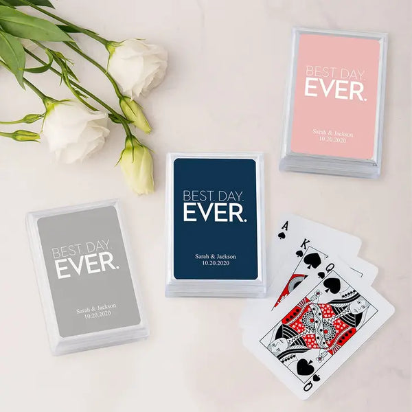 Unique Custom Playing Card Favor - Best Day Ever