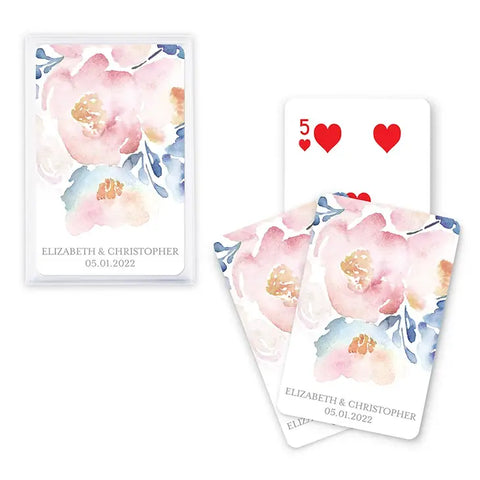 Unique Custom Playing Card Favor - Floral Garden Party