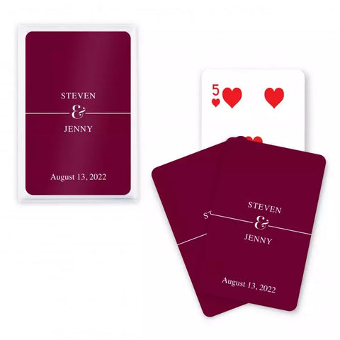 Unique Custom Playing Card Favors - Classic Script