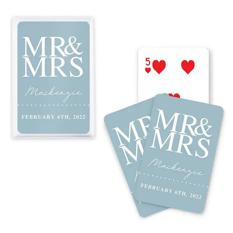 Unique Custom Playing Card Favor - Mr. & Mrs.