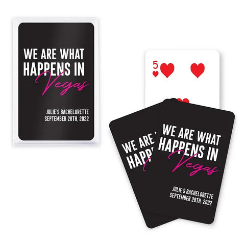 Unique Custom Playing Card Favor - What Happens In Vegas