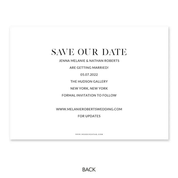 Landscape Custom Printed Photo Wedding Save the Date Cards - Modern Love