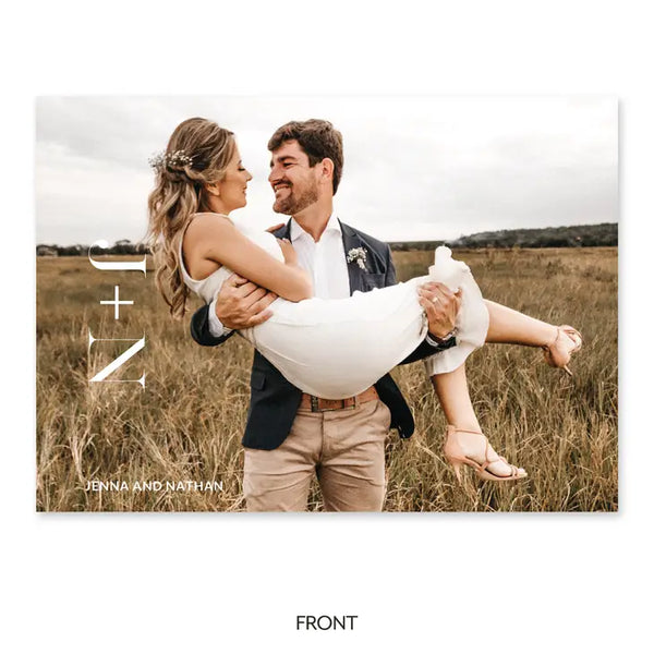 Landscape Custom Printed Photo Wedding Invitations - Modern Love