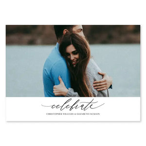 Landscape Custom Printed Photo Wedding Invitations - Scripted Beginnings