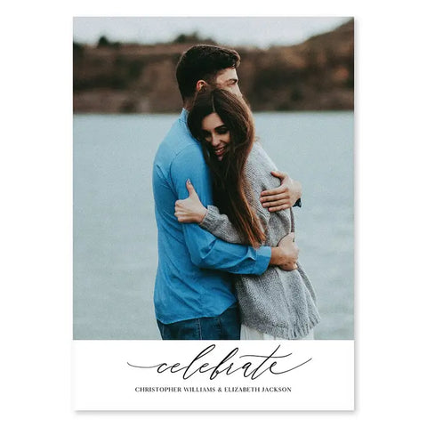 Portrait Custom Printed Photo Wedding Invitations - Scripted Beginnings