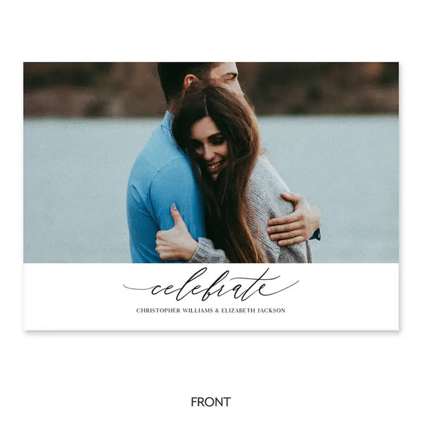 Landscape Custom Printed Photo Wedding Invitations - Scripted Beginnings