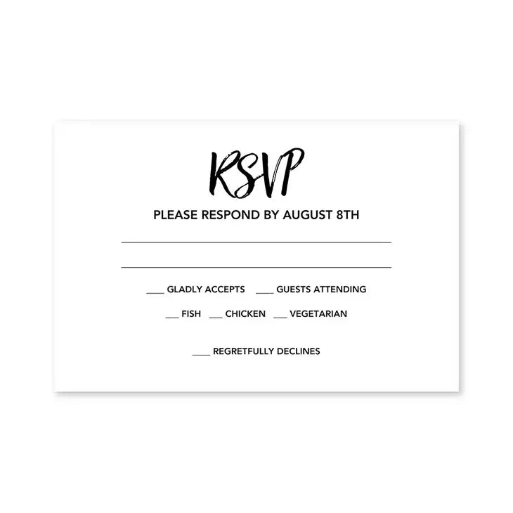 Custom Wedding RSVP Cards - Handwritten Elegance