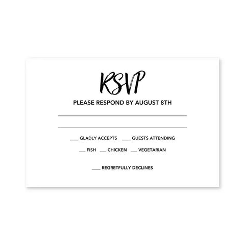 Custom Wedding RSVP Cards - Handwritten Elegance