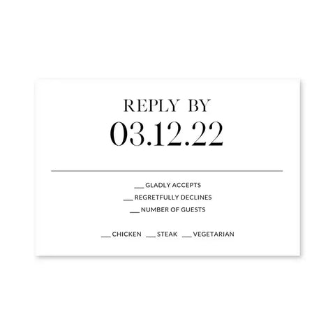 Custom Wedding RSVP Cards - Modern Love