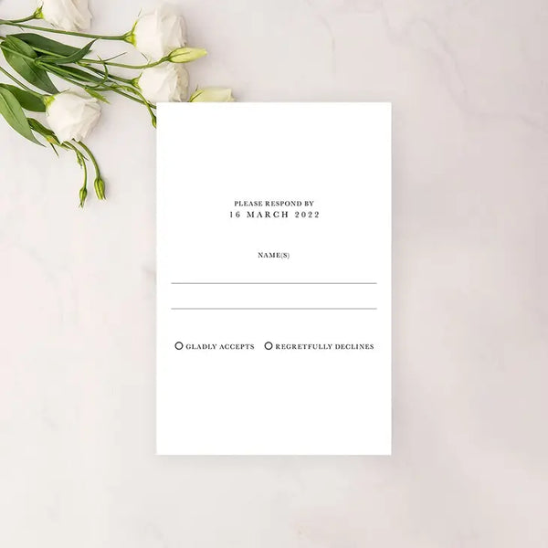 Custom Wedding RSVP Cards - Timeless Snapshot