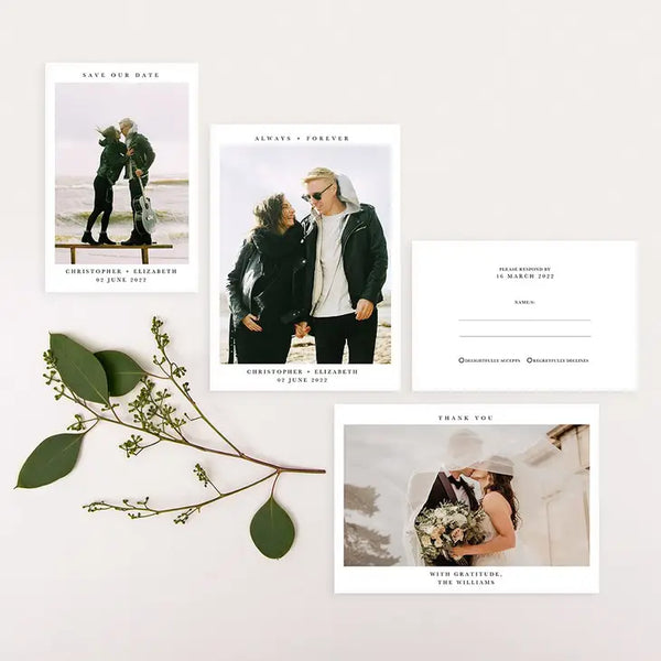 Custom Wedding RSVP Cards - Timeless Snapshot