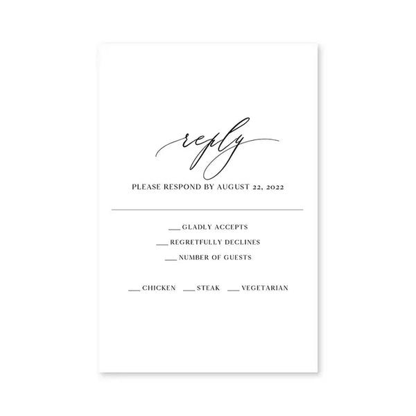 Custom Wedding RSVP Cards - Scripted Beginnings