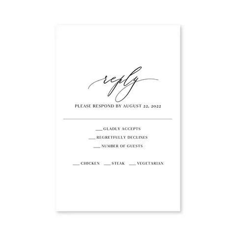 Custom Wedding RSVP Cards - Scripted Beginnings