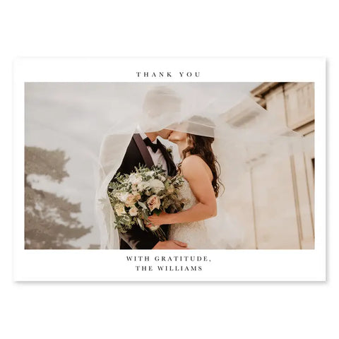 Landscape Custom Printed Photo Thank You Cards - Timeless Snapshot