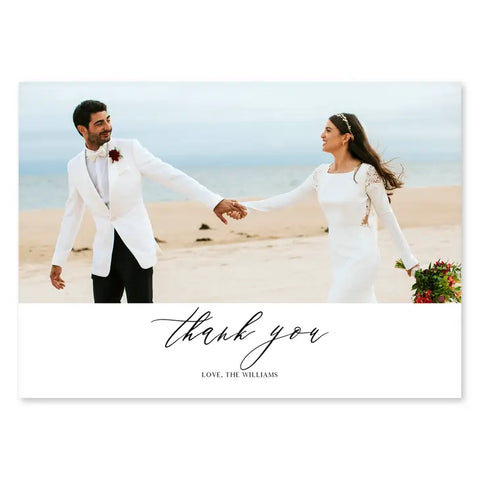 Landscape Custom Printed Photo Thank You Cards - Scripted Beginnings